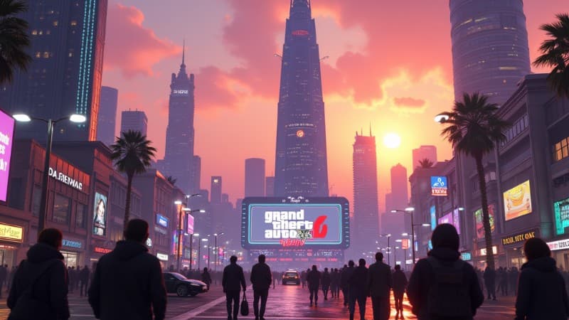 2025 Grand Theft Auto 6 Release Window, Concept art for illustrative purpose - Monok